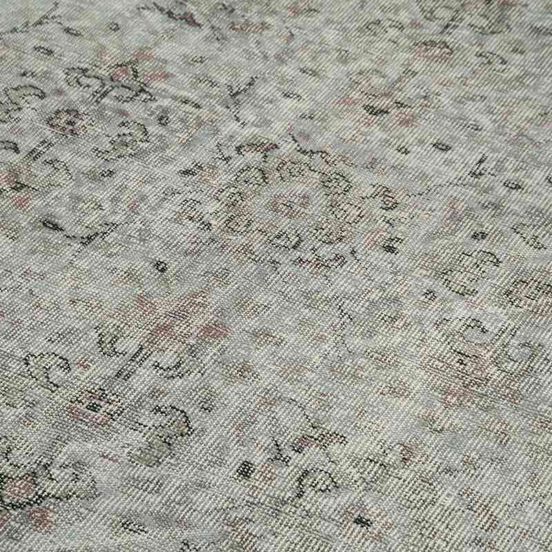 Grey Over-dyed Vintage Hand-Knotted Turkish Rug - 5' 2" x 9' 7" (62" x 115") - K0056187