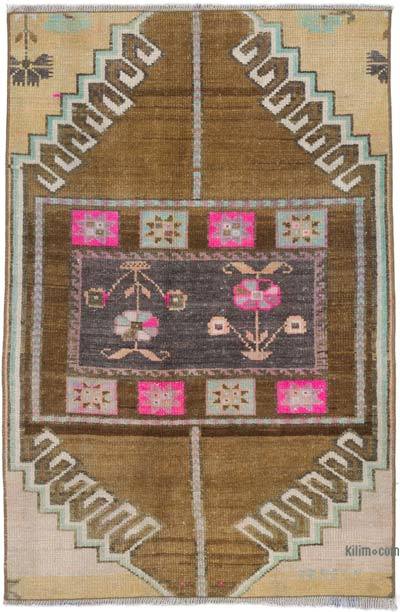 Vintage Turkish Hand-Knotted Rug - 2' 10" x 4' 3" (34" x 51")