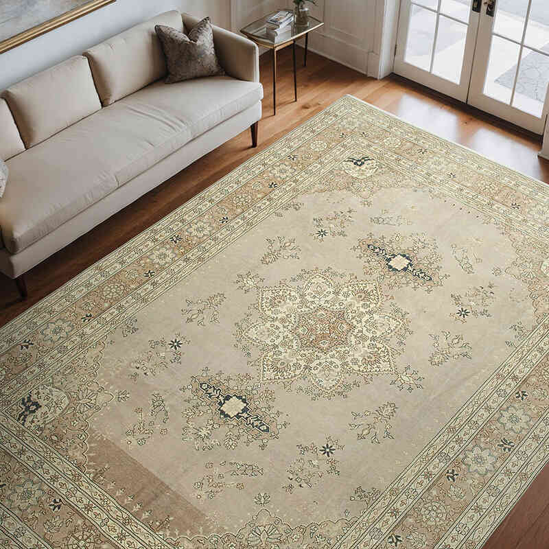 El Dokuma Vintage Halı - 274 cm x 368 cm - K0056244