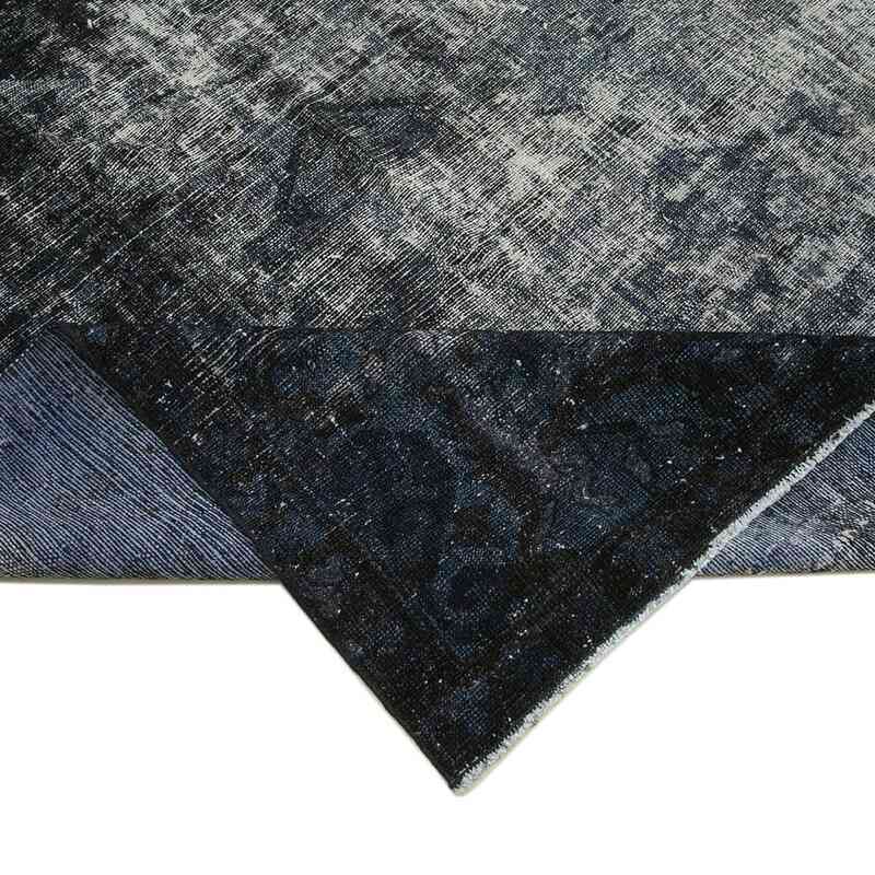 Siyah Boyalı El Dokuma Vintage Halı - 312 cm x 356 cm - K0056283