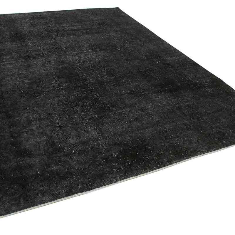 Black Overdyed Vintage Hand-Knotted Oriental Rug - 8' 11" x 12' 8" (107" x 152") - K0056290