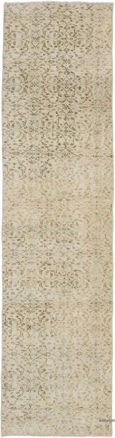 Vintage Turkish Hand-Knotted Runner - 2' 7" x 10' 2" (31" x 122")