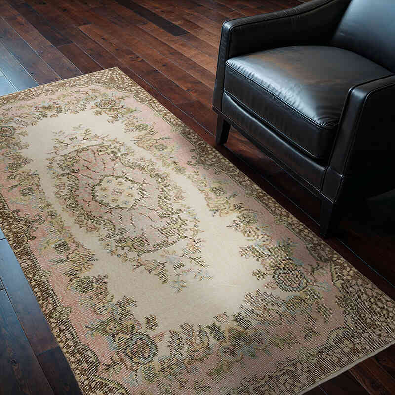 Vintage Turkish Hand-Knotted Rug - 3' 8" x 6' 6" (44" x 78") - K0056436