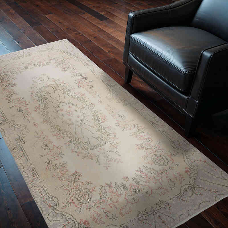 Vintage Turkish Hand-Knotted Rug - 3' 9" x 6' 8" (45" x 80") - K0056446