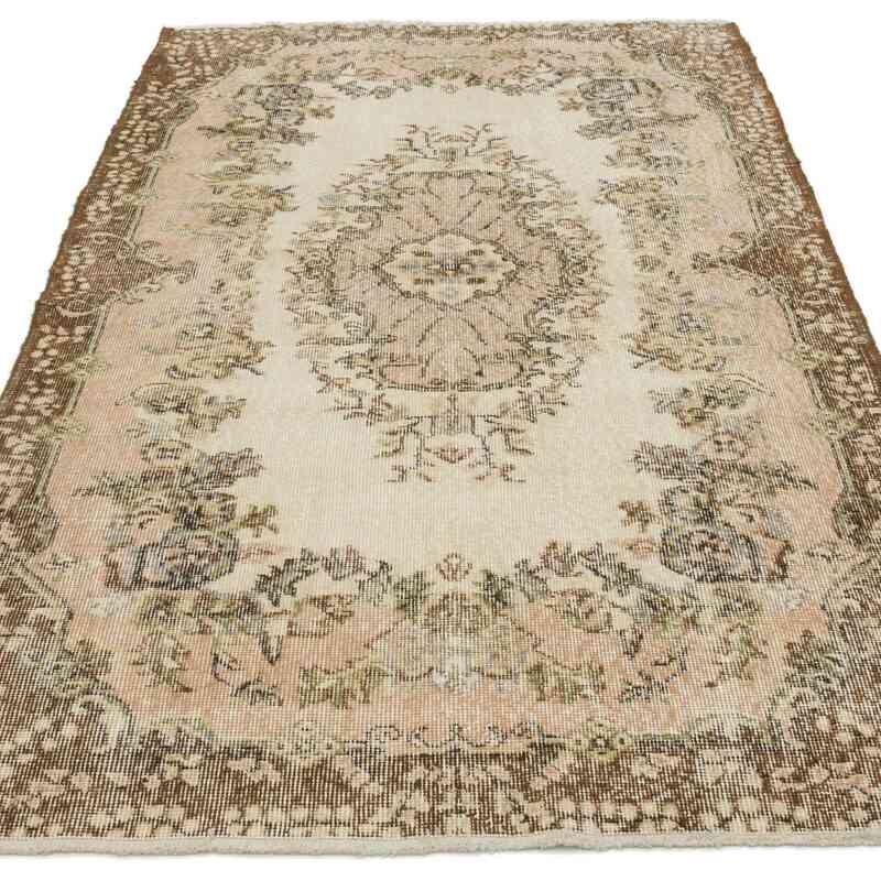 Alfombra Vintage Turca Anudada a Mano - 114 cm x 200 cm - K0056455