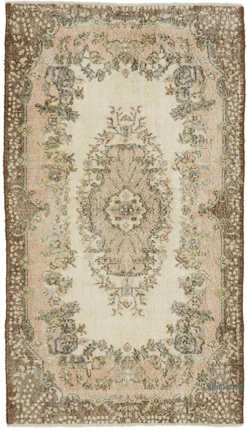 Alfombra Vintage Turca Anudada a Mano - 114 cm x 200 cm - K0056455