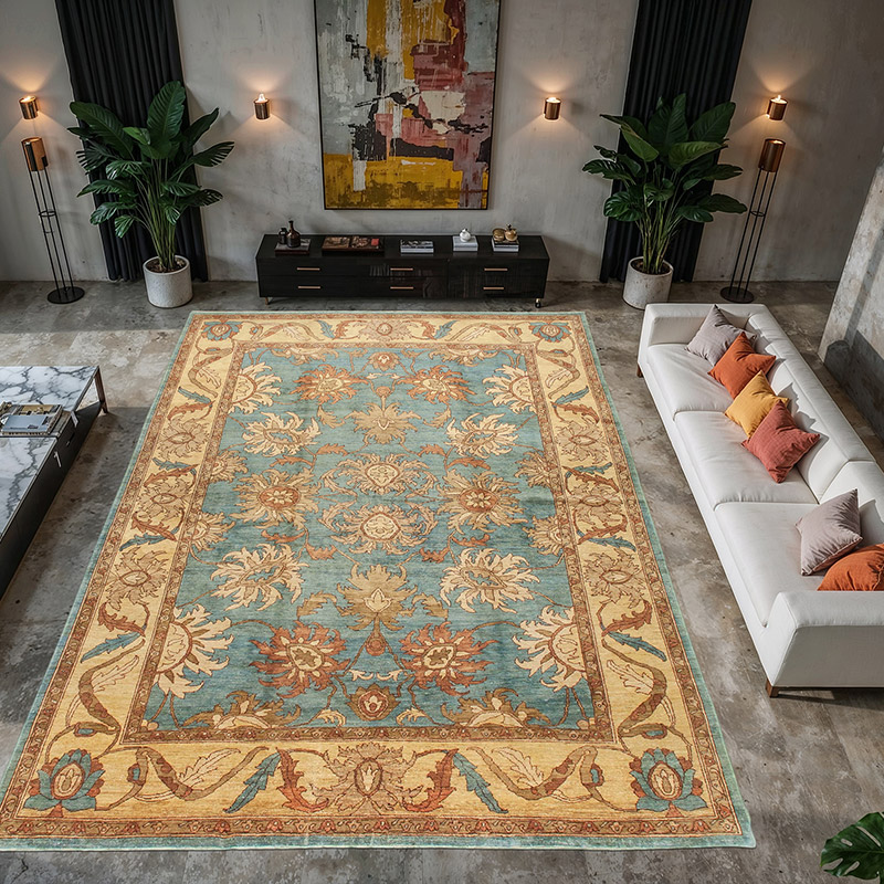 New Hand-Knotted Wool Oushak Rug - 10' 4" x 14' 2" (124" x 170") - K0056501