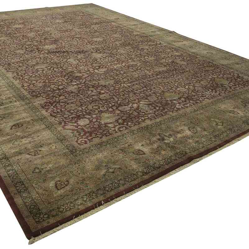 New Hand-Knotted Wool Oushak Rug - 11' 8" x 17' 11" (140" x 215") - K0056503