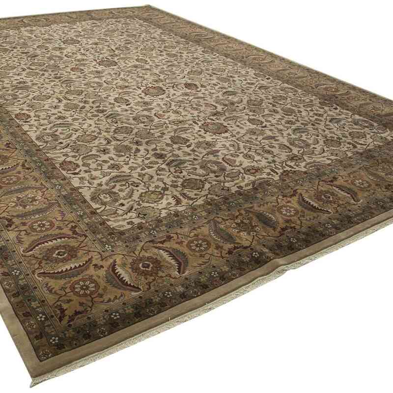 New Hand-Knotted Wool Oushak Rug - 12' 2" x 17' 3" (146" x 207") - K0056508