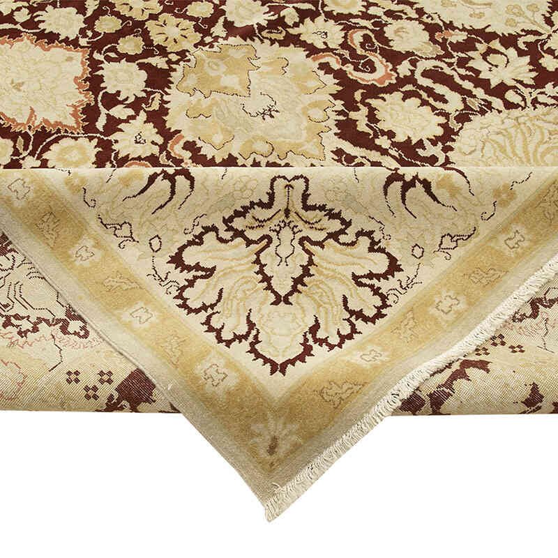Amarillo Nueva Alfombra Oushak Tejida a Mano - 396 cm x 572 cm - K0056520