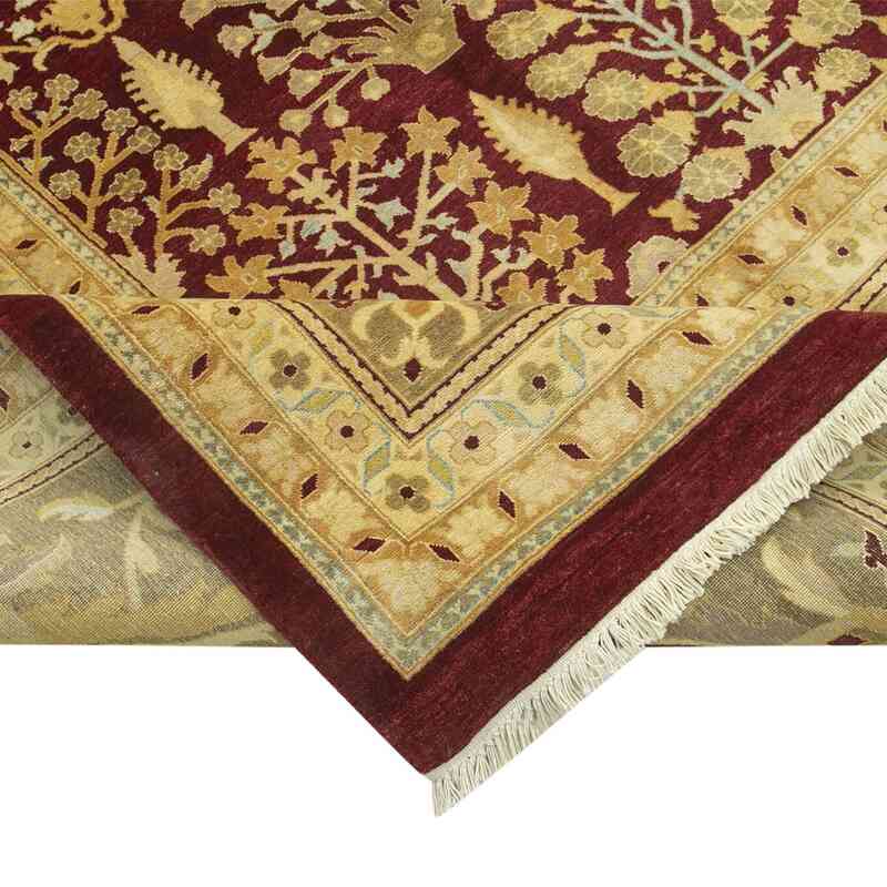 Yellow New Hand-Knotted Wool Oushak Rug - 11' 11" x 15' 5" (143" x 185") - K0056521