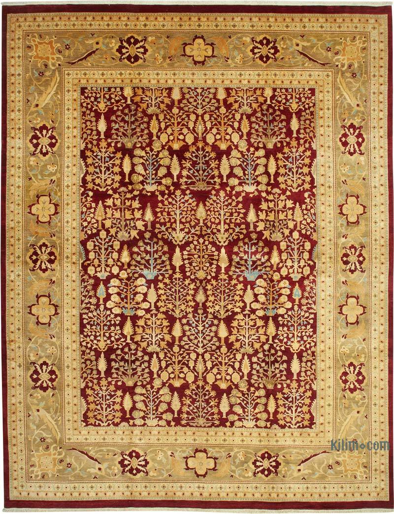 Yellow New Hand-Knotted Wool Oushak Rug - 11' 11" x 15' 5" (143" x 185") - K0056521