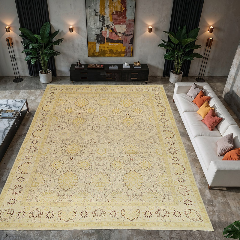New Hand-Knotted Wool Oushak Rug - 11' 11" x 15'  (143" x 180") - K0056528