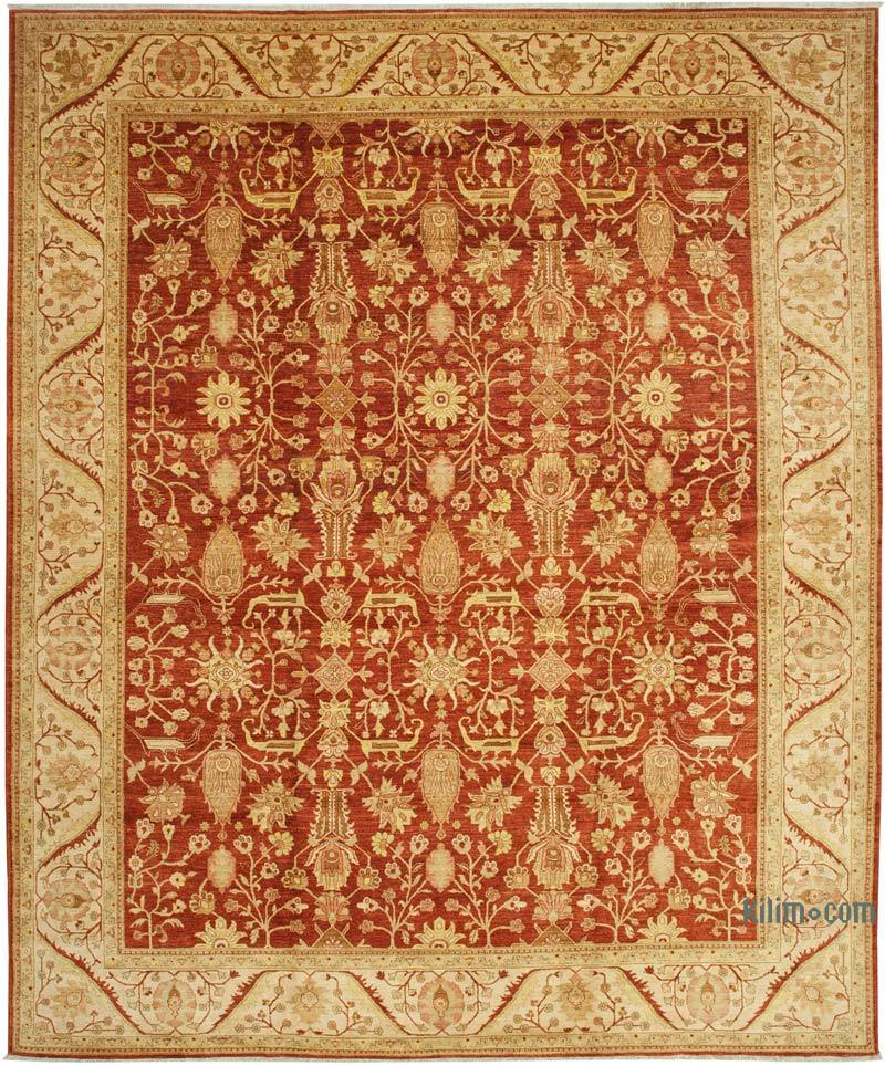 New Hand-Knotted Wool Oushak Rug - 12'  x 14' 7" (144" x 175") - K0056529