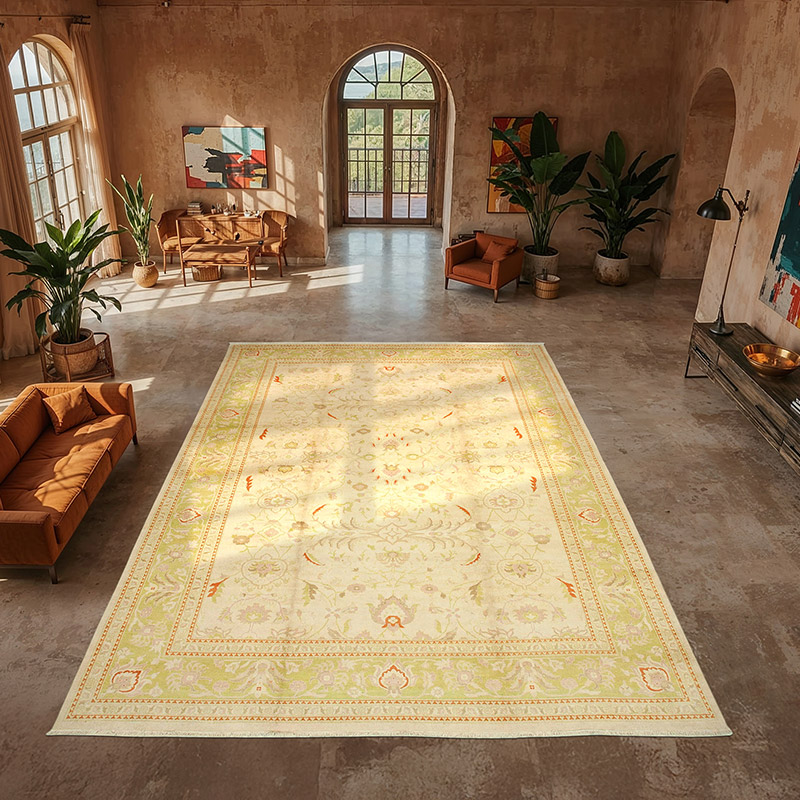 Nueva Alfombra Oushak Tejida a Mano - 371 cm x 530 cm - K0056533