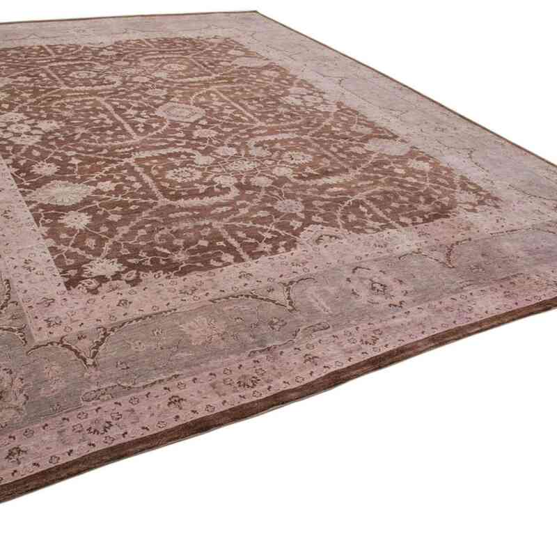 New Hand-Knotted Wool Oushak Rug - 11' 11" x 14' 9" (143" x 177") - K0056538
