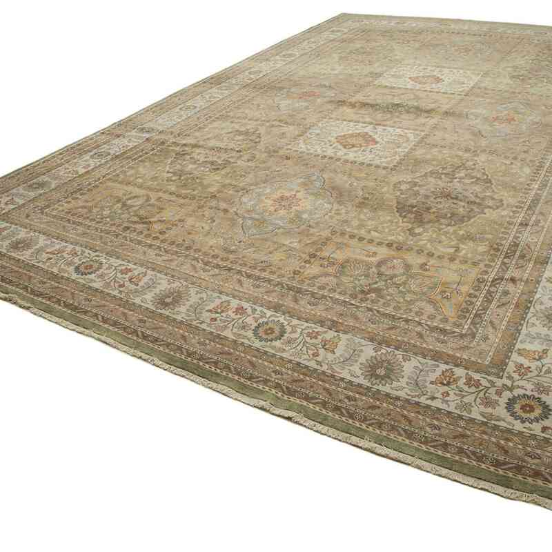 Green New Hand-Knotted Wool Oushak Rug - 12'  x 18' 2" (144" x 218") - K0056540