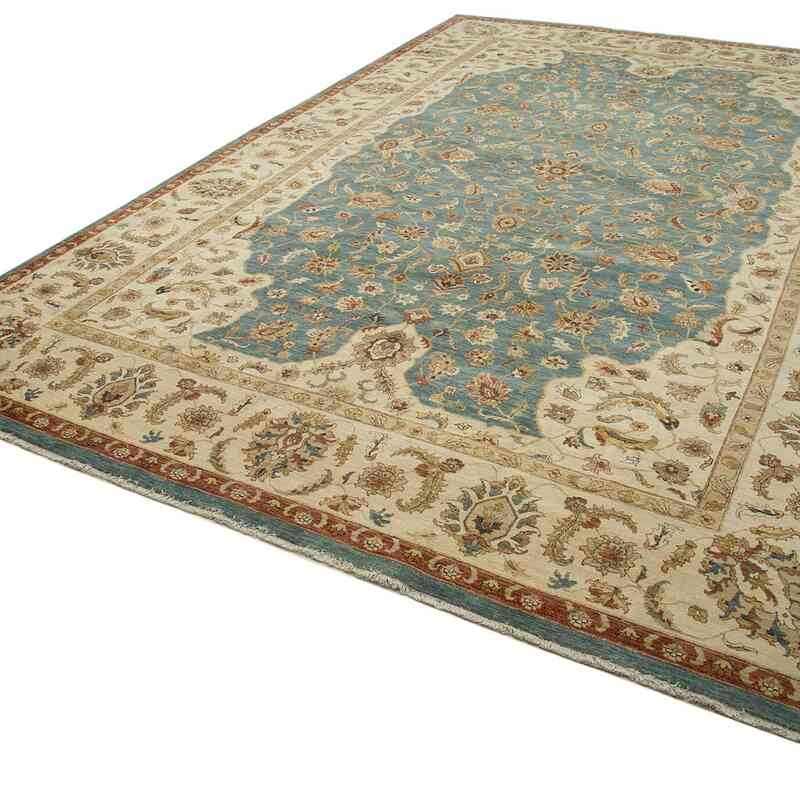 New Hand-Knotted Wool Oushak Rug - 11' 11" x 17' 11" (143" x 215") - K0056546