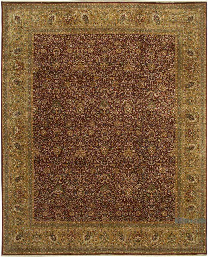 New Hand-Knotted Wool Oushak Rug - 12' 3" x 15' 2" (147" x 182") - K0056553