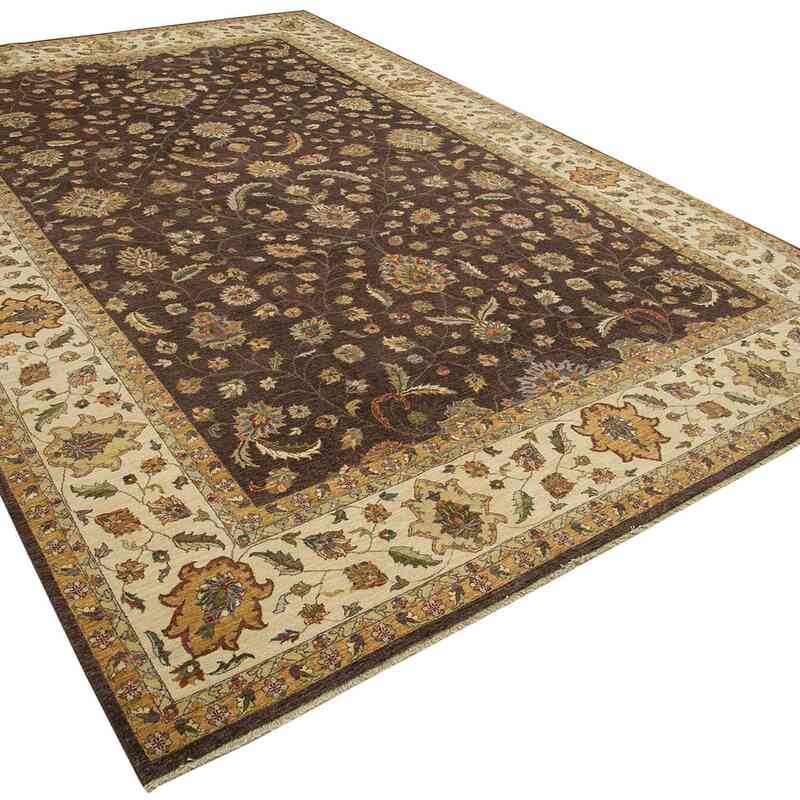 New Hand-Knotted Wool Oushak Rug - 11' 10" x 17' 11" (142" x 215") - K0056554