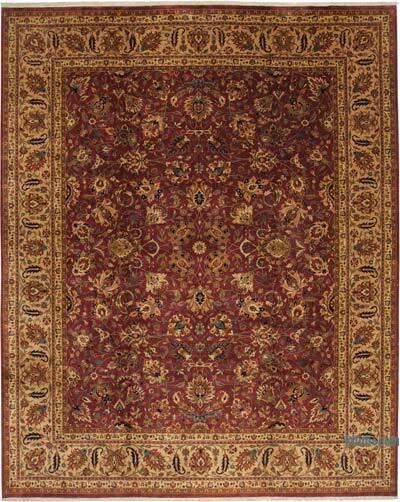 New Hand-Knotted Wool Oushak Rug - 12' 1" x 15' 2" (145" x 182")