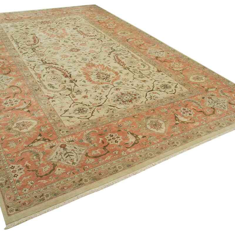New Hand-Knotted Wool Oushak Rug - 11' 10" x 18'  (142" x 216") - K0056560