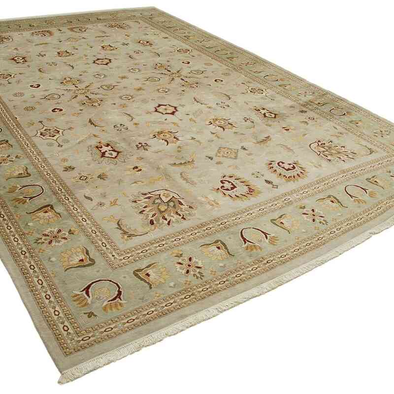 New Hand-Knotted Wool Oushak Rug - 12' 2" x 18' 1" (146" x 217") - K0056593