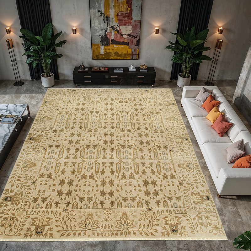 Nueva Alfombra Oushak Tejida a Mano - 359 cm x 440 cm - K0056598