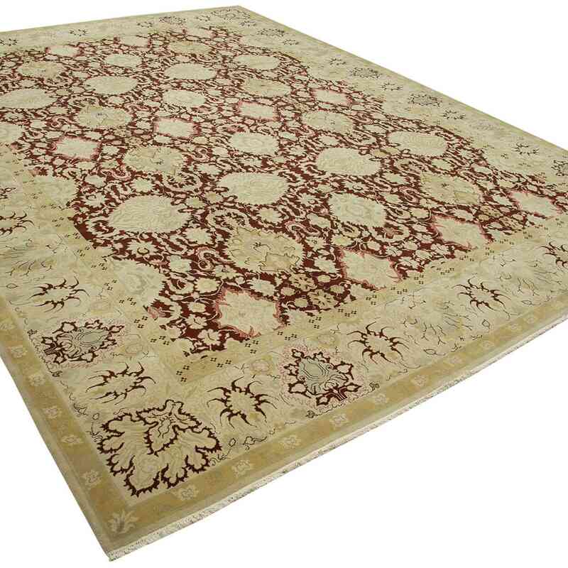 New Hand-Knotted Wool Oushak Rug - 13'  x 17' 7" (156" x 211") - K0056606