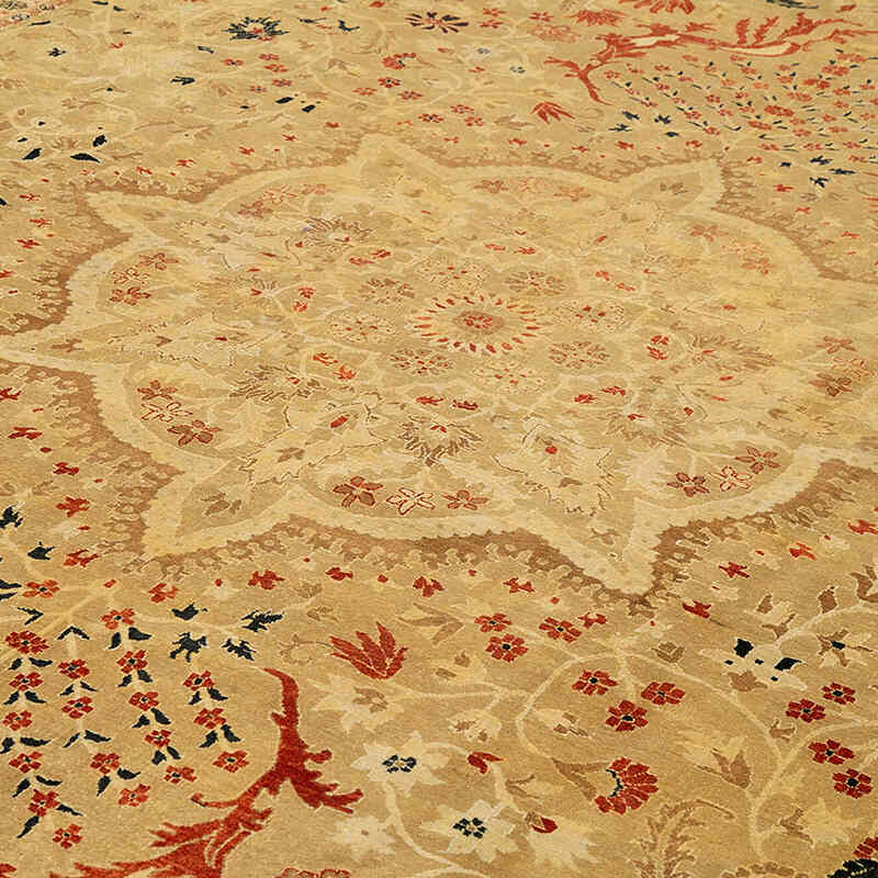 New Hand-Knotted Wool Oushak Rug - 10' 10" x 17' 3" (130" x 207") - K0056607