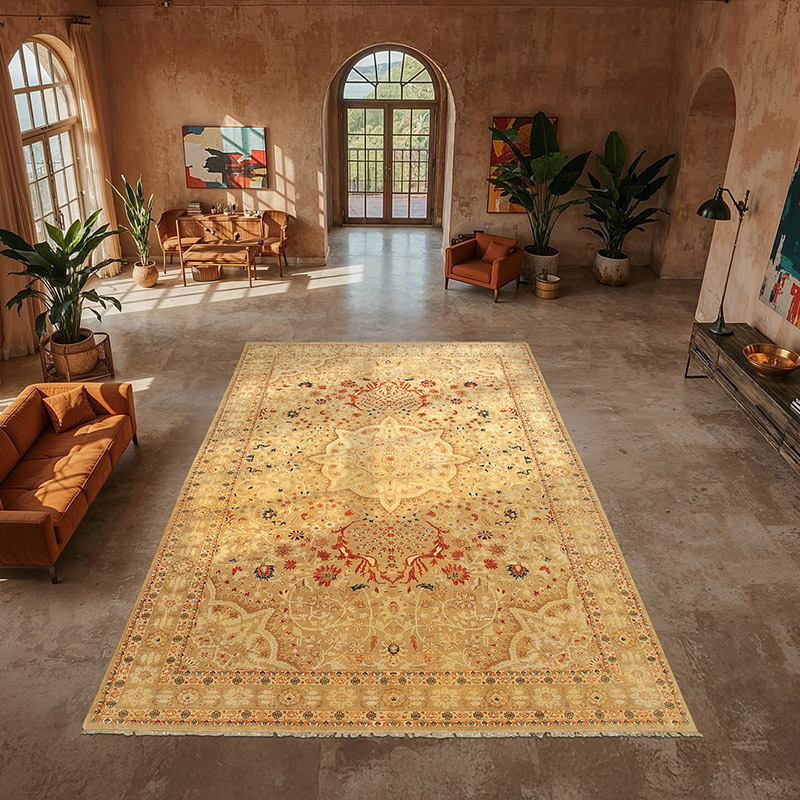 New Hand-Knotted Wool Oushak Rug - 10' 10" x 17' 3" (130" x 207") - K0056607