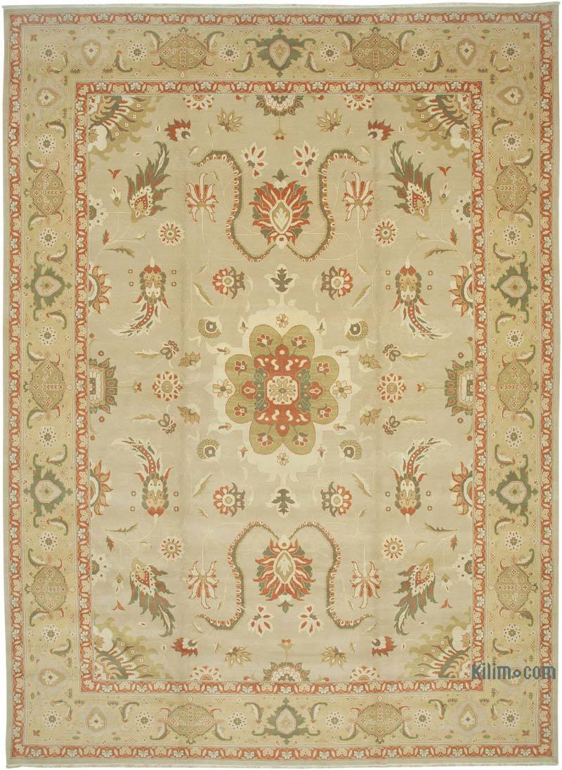 New Hand-Knotted Wool Oushak Rug - 11' 9" x 16' 3" (141" x 195") - K0056608