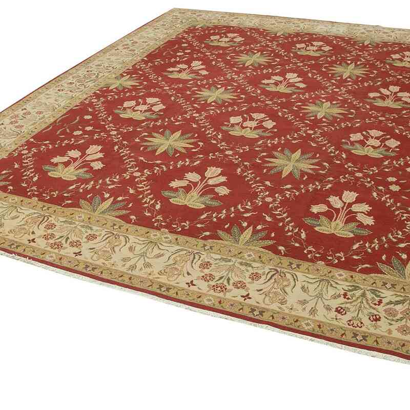 New Hand-Knotted Wool Oushak Rug - 11' 11" x 14' 4" (143" x 172") - K0056609