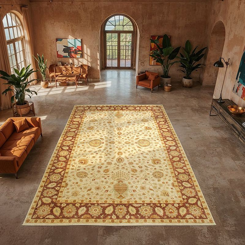 New Hand-Knotted Wool Oushak Rug - 11' 11" x 18' 4" (143" x 220") - K0056620