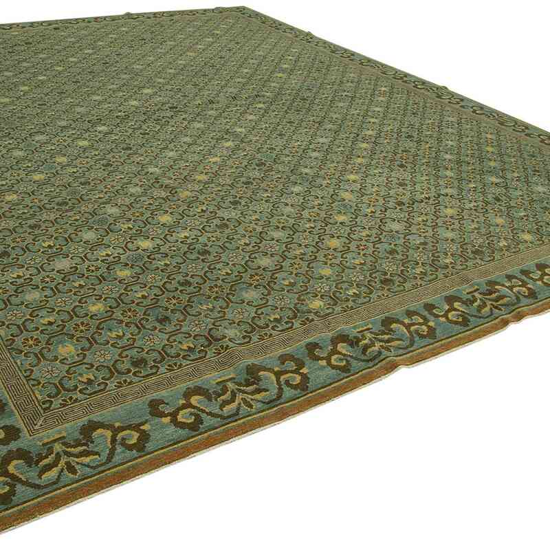 New Hand-Knotted Wool Oushak Rug - 12' 2" x 15' 9" (146" x 189") - K0056631