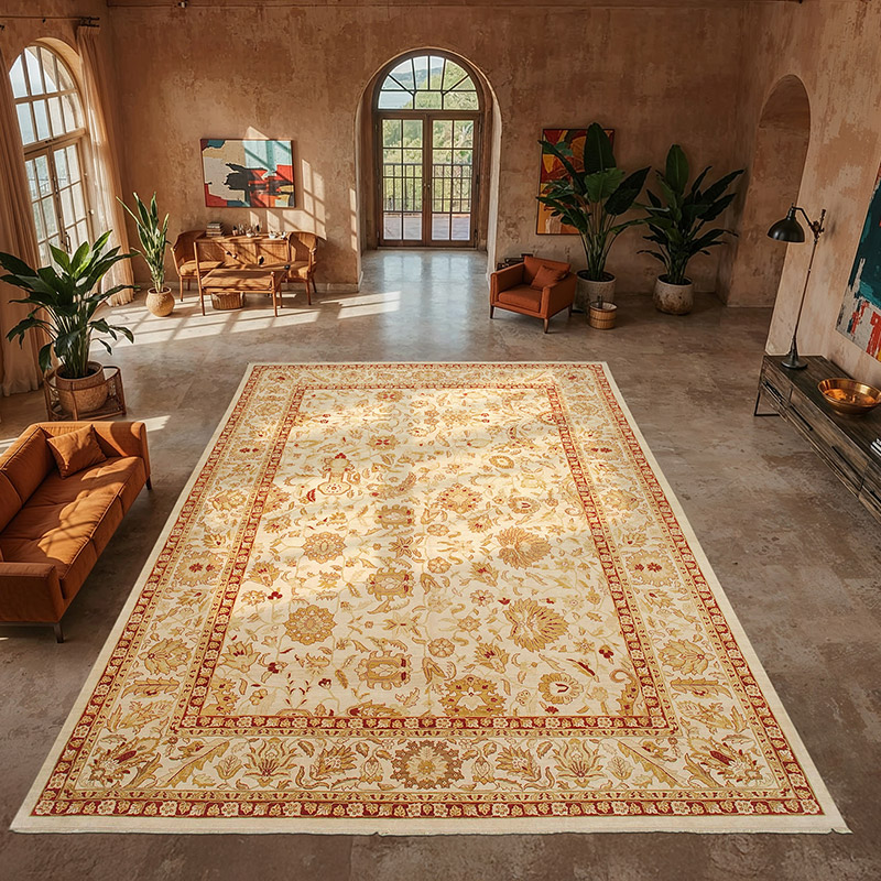Sarı Yeni El Dokuma Uşak Halısı - 368 cm x 573 cm - K0056635