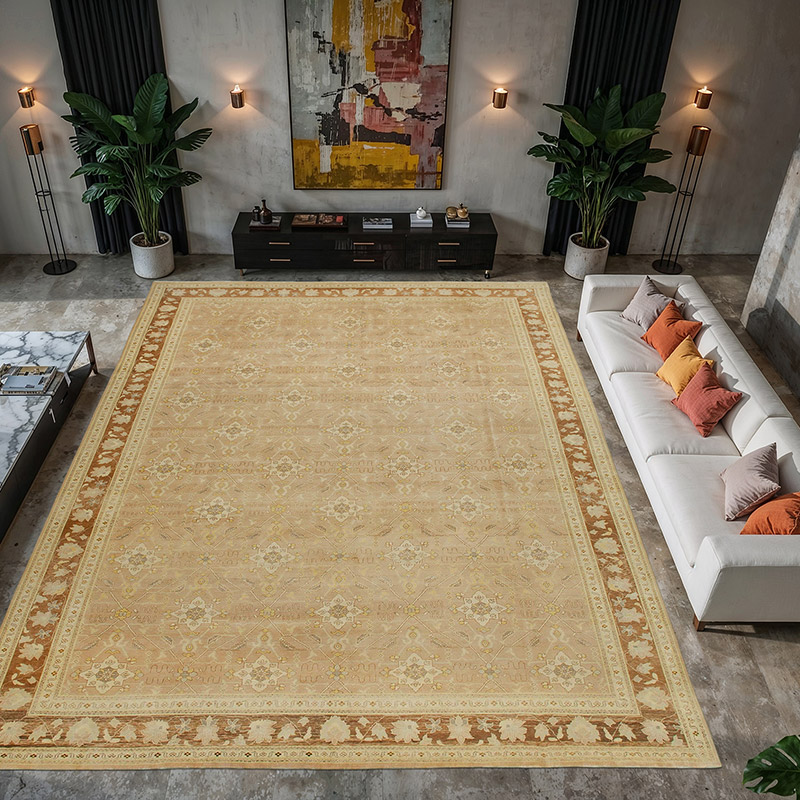 New Hand-Knotted Wool Oushak Rug - 11' 11" x 14' 10" (143" x 178") - K0056648