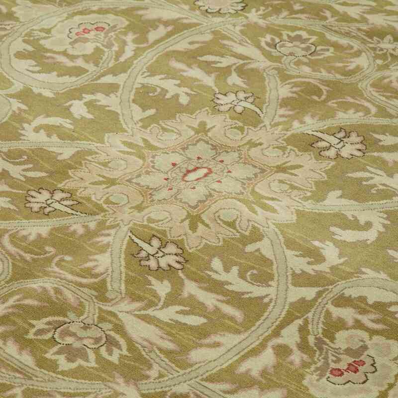 New Hand-Knotted Wool Oushak Rug - 13' 1" x 14' 7" (157" x 175") - K0056652