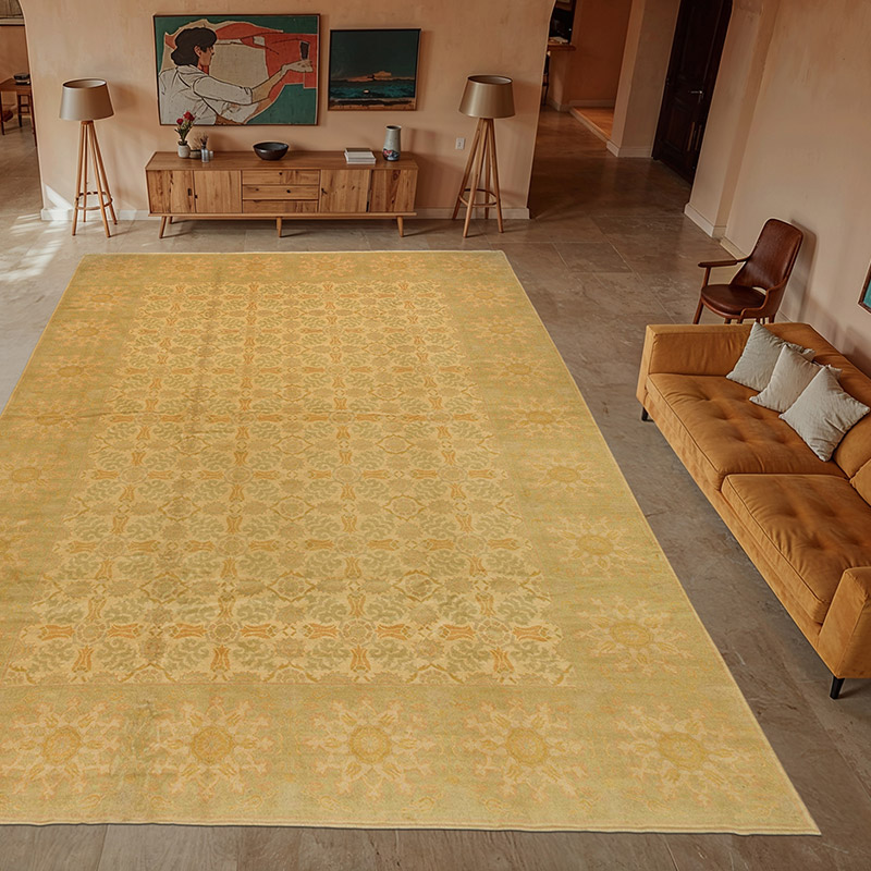 New Hand-Knotted Wool Oushak Rug - 11' 3" x 15' 9" (135" x 189") - K0056663