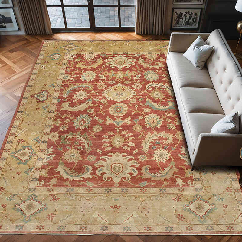 Nueva Alfombra Oushak Tejida a Mano - 306 cm x 417 cm - K0056683
