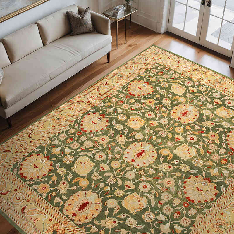 New Hand-Knotted Wool Oushak Rug - 10' 5" x 12' 2" (125" x 146") - K0056686