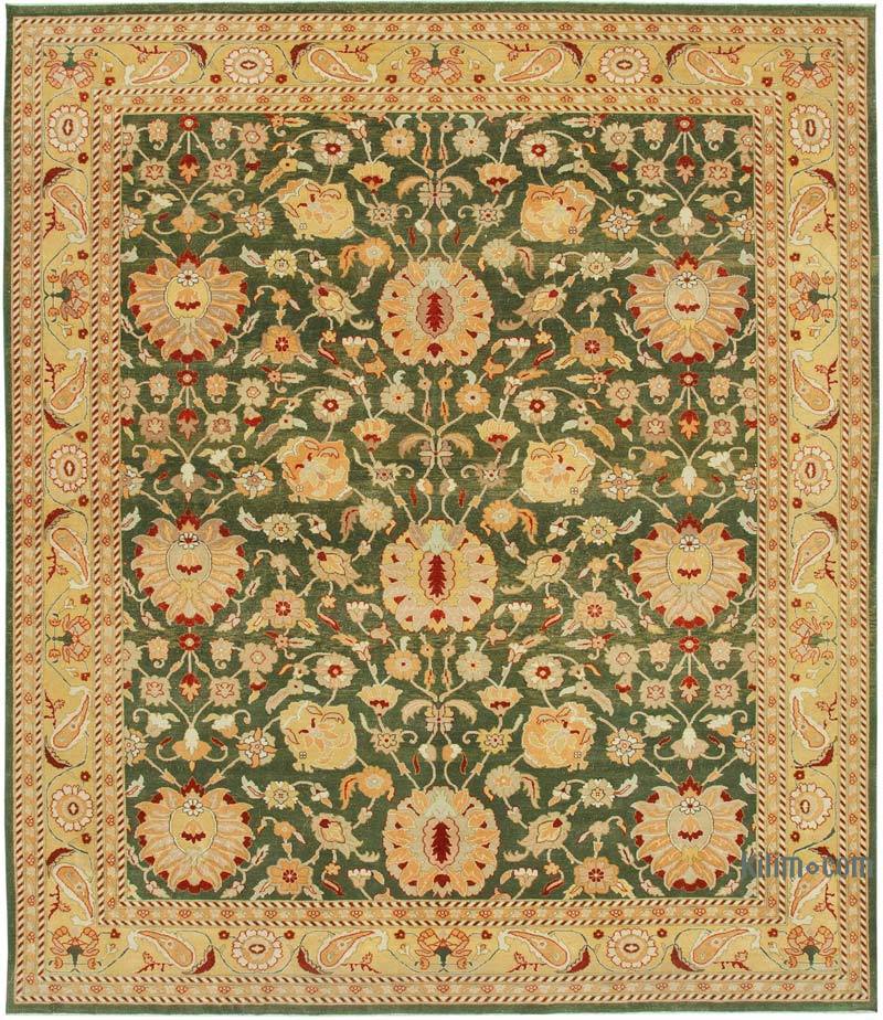 New Hand-Knotted Wool Oushak Rug - 10' 5" x 12' 2" (125" x 146") - K0056686