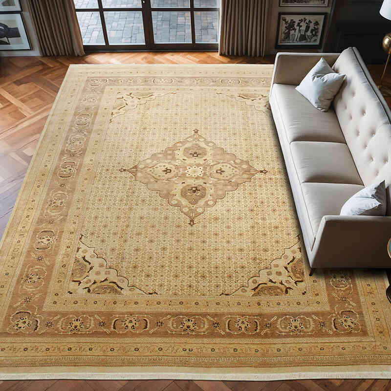 New Hand-Knotted Wool Oushak Rug - 10'  x 13' 8" (120" x 164") - K0056703