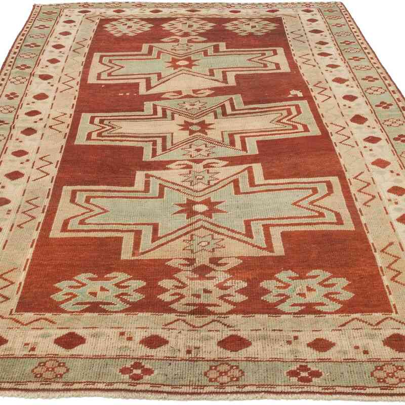 Vintage Caucasian Fahrola Kazak Rug - 5' 2" x 8'  (62" x 96") - K0056734