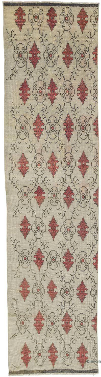 Vintage Turkish Hand-Knotted Runner - 2' 9" x 10' 6" (33" x 126")
