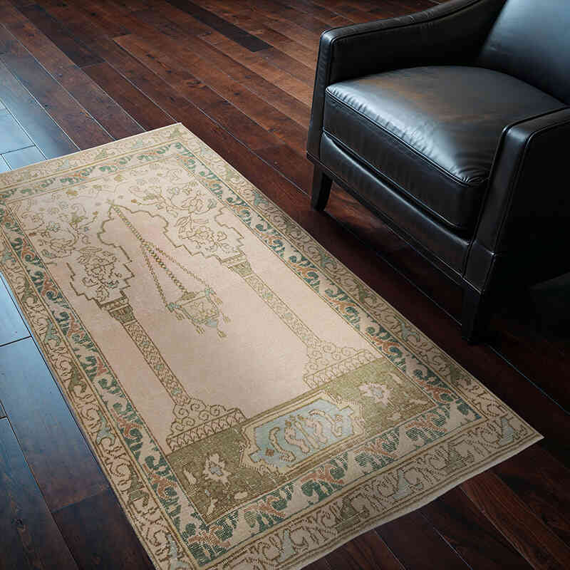 Alfombra Vintage Turca Anudada a Mano - 100 cm x 165 cm - K0056839
