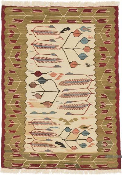 New Handwoven Turkish Kilim Rug - 3' 1" x 4' 2" (37" x 50")