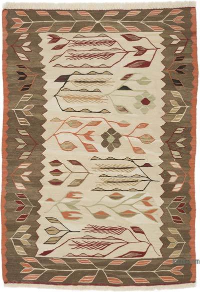 New Handwoven Turkish Kilim Rug - 3' 5" x 4' 9" (41" x 57")