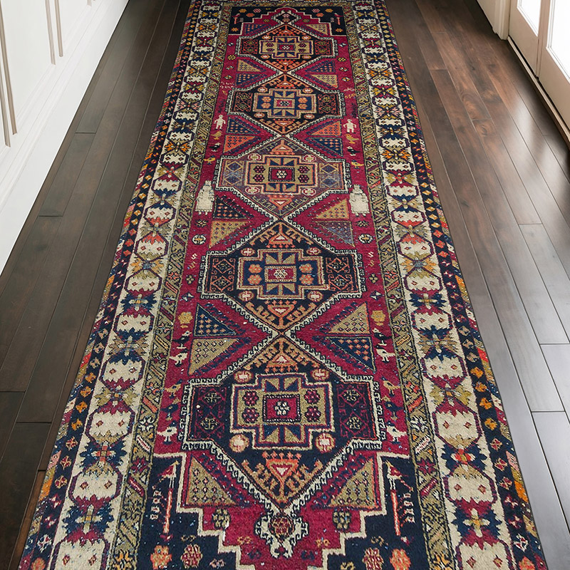 Vintage Turkish Hand-Knotted Rug - 3' 10" x 9' 10" (46" x 118") - K0056923