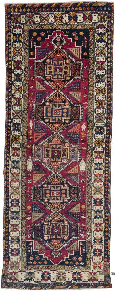 Vintage Turkish Hand-Knotted Rug - 3' 10" x 9' 10" (46" x 118")